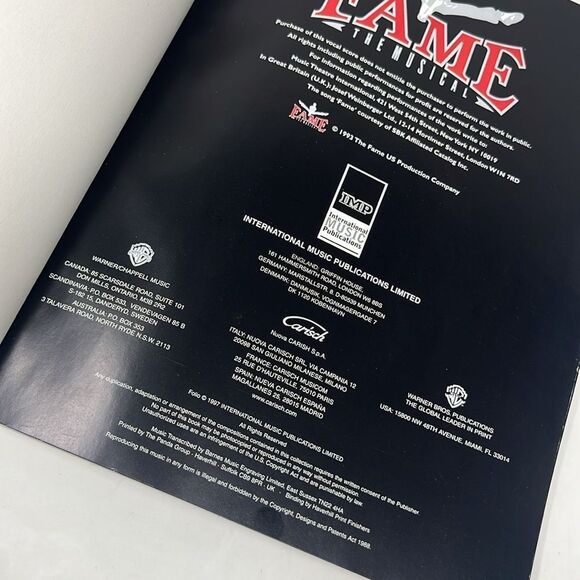 Fame The Musical Piano Vocal Guitar 1997 Vocal Score - Picture 5 of 8
